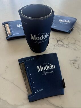 Modelo pint glass cup koozies pack of 22. Free keychain bottle opener